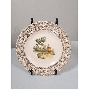 VTG American Limoges Chateau France Pattern 6.25" Plate 22K Gold Trim